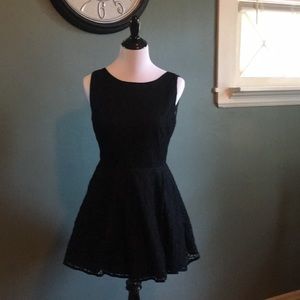 Backless Mini Black Dress